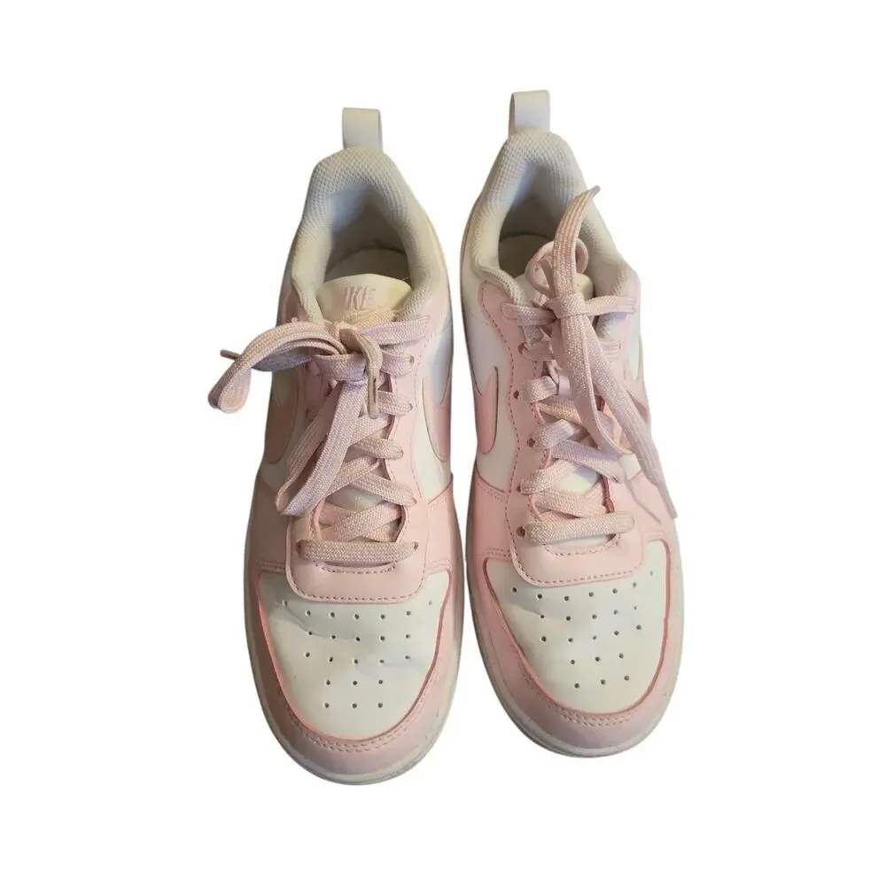 Nike Court Borough Low Recraft GS White Pink / DV5456 105 / Youth 6, Women's 7.5